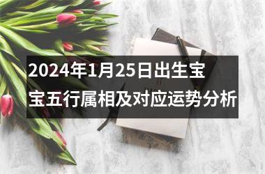 2024年1月25日出生宝宝五行属相及对应运势分析