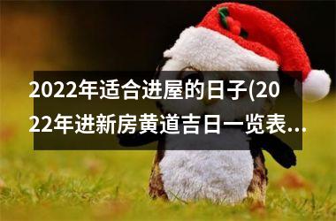 2022年适合进屋的日子(2022年进新房黄道吉日一览表)