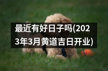 最近有好日子吗(2025年3月黄道吉日开业)