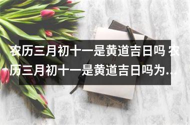 农历三月初十一是黄道吉日吗 农历三月初十一是黄道吉日吗为什么