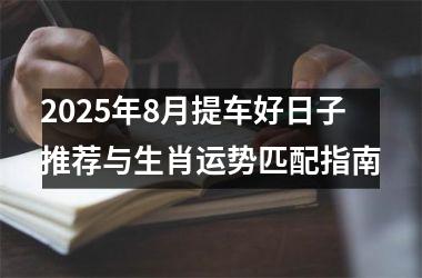 2025年8月提车好日子推荐与生肖运势匹配指南