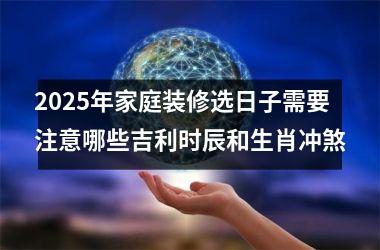 2025年家庭装修选日子需要注意哪些吉利时辰和生肖冲煞
