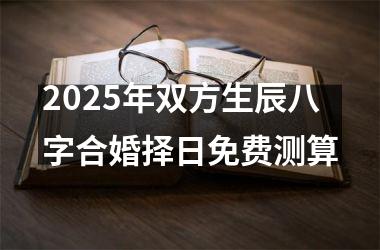 <h3>2025年双方生辰八字合婚择日免费测算
