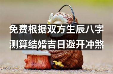 <h3>免费根据双方生辰八字测算结婚吉日避开冲煞