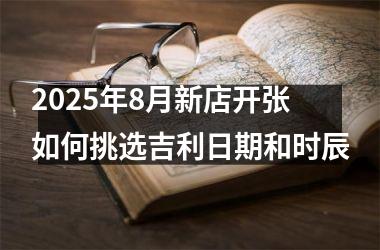 2025年8月新店开张如何挑选吉利日期和时辰