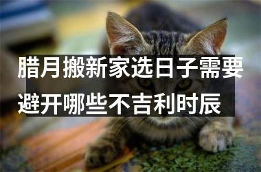 <h3>腊月搬新家选日子需要避开哪些不吉利时辰