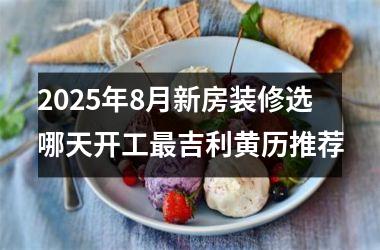 2025年8月新房装修选哪天开工最吉利黄历推荐