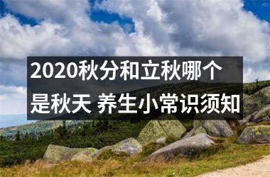 2025秋分和立秋哪个是秋天 养生小常识须知