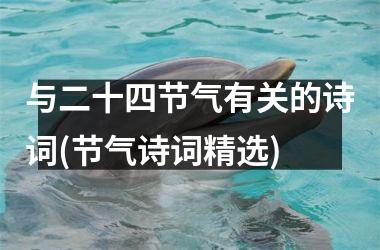 <h3>与二十四节气有关的诗词(节气诗词精选)