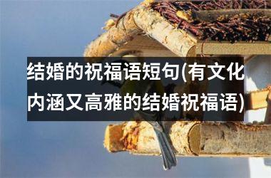<h3>结婚的祝福语短句(有文化内涵又高雅的结婚祝福语)