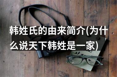 <h3>韩姓氏的由来简介(为什么说天下韩姓是一家)