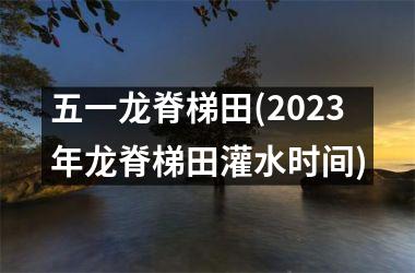 <h3>五一龙脊梯田(2025年龙脊梯田灌水时间)