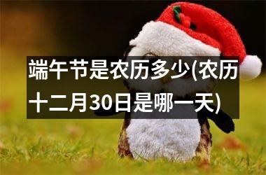 <h3>端午节是农历多少(农历十二月30日是哪一天)