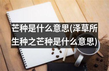 <h3>芒种是什么意思(泽草所生种之芒种是什么意思)