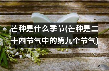 <h3>芒种是什么季节(芒种是二十四节气中的第九个节气)