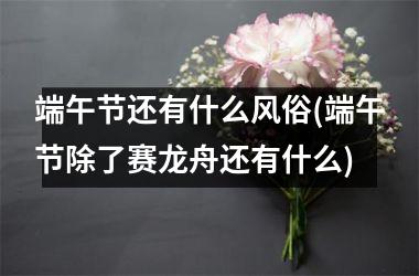 <h3>端午节还有什么风俗(端午节除了赛龙舟还有什么)