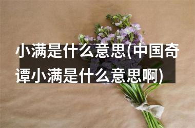 <h3>小满是什么意思(奇谭小满是什么意思啊)