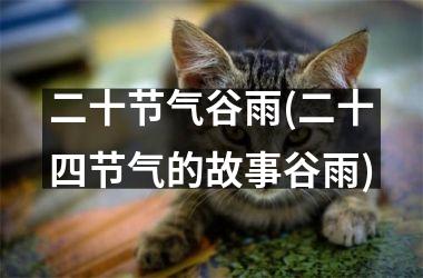 <h3>二十节气谷雨(二十四节气的故事谷雨)
