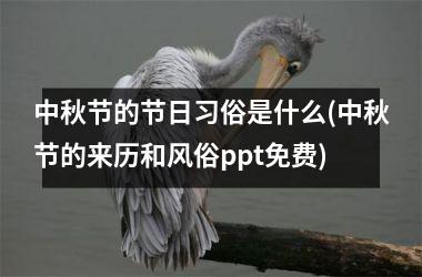 <h3>中秋节的节日习俗是什么(中秋节的来历和风俗ppt免费)
