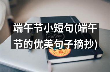 <h3>端午节小短句(端午节的优美句子摘抄)