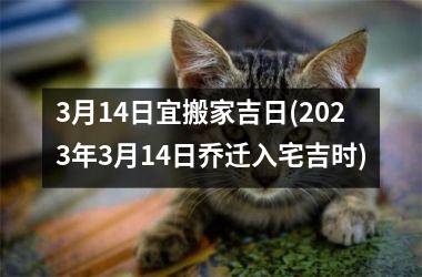 <h3>3月14日宜搬家吉日(2025年3月14日乔迁入宅吉时)