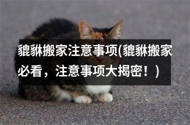 <h3>貔貅搬家注意事项(貔貅搬家必看，注意事项大揭密！)