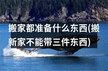 <h3>搬家都准备什么东西(搬新家不能带三件东西)