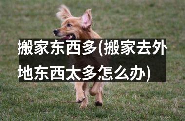 搬家东西多(搬家去外地东西太多怎么办)