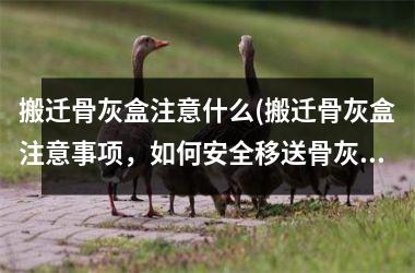 <h3>搬迁骨灰盒注意什么(搬迁骨灰盒注意事项，如何安全移送骨灰盒？)