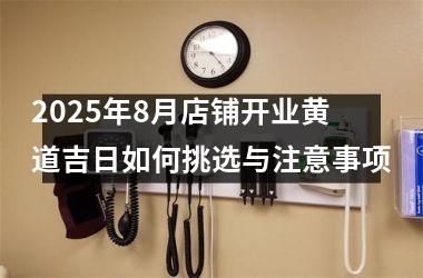 2025年8月店铺开业黄道吉日如何挑选与注意事项