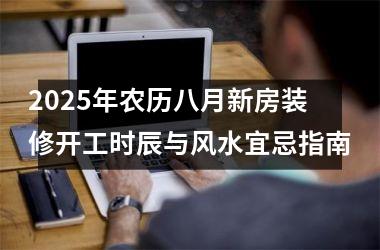 2025年农历八月新房装修开工时辰与风水宜忌指南