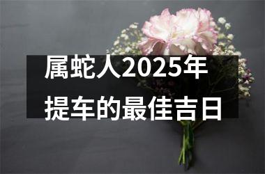 <h3>属蛇人2025年提车的最佳吉日
