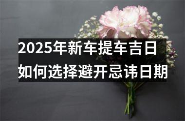 <h3>2025年新车提车吉日如何选择避开忌讳日期