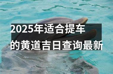 2025年适合提车的黄道吉日查询最新