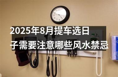 <h3>2025年8月提车选日子需要注意哪些风水禁忌