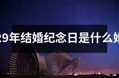 <h3>29年结婚纪念日是什么婚