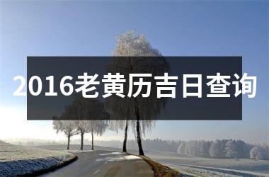 <h3>2016老黄历吉日查询