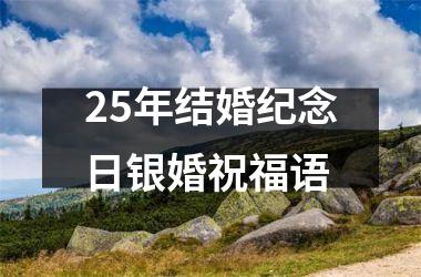 <h3>25年结婚纪念日银婚祝福语