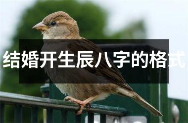 <h3>结婚开生辰八字的格式