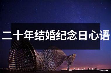 <h3>二十年结婚纪念日心语