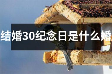 结婚30纪念日是什么婚