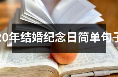 <h3>20年结婚纪念日简单句子