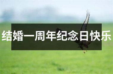 <h3>结婚一周年纪念日快乐