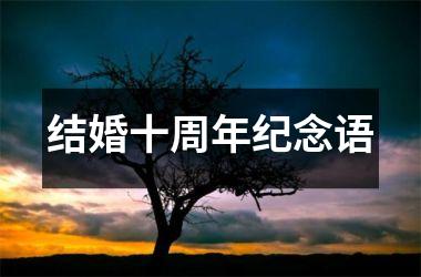 <h3>结婚十周年纪念语