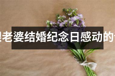 <h3>跟老婆结婚纪念日感动的话