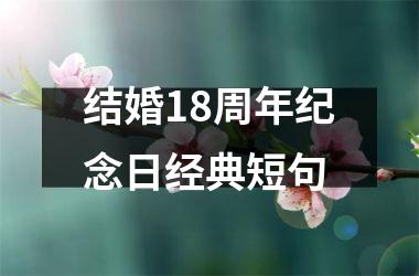 结婚18周年纪念日经典短句