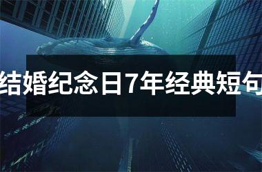<h3>结婚纪念日7年经典短句