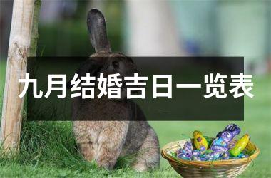 <h3>九月结婚吉日一览表