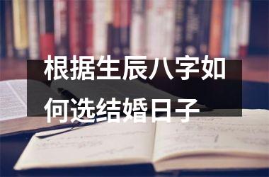 <h3>根据生辰八字如何选结婚日子