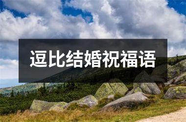 逗比结婚祝福语